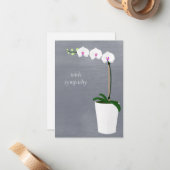 Orchid | Mit Beileid Mitteilungskarte (Vorderseite/Rückseite Beispiel)