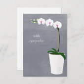 Orchid | Mit Beileid Mitteilungskarte (Vorne/Hinten)