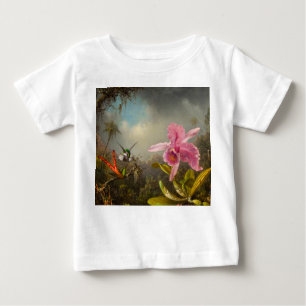 Orchid mit zwei Hummingbirds Heade Baby T-shirt