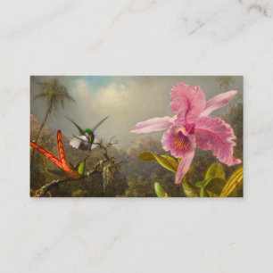 Orchid mit zwei Hummingbirds Heade Begleitkarte