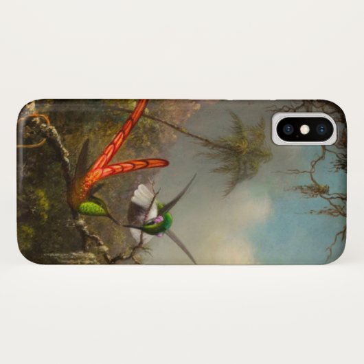 Orchid mit zwei Hummingbirds Heade Case-Mate iPhone Hülle (Rückseite (Horizontal))