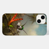 Orchid mit zwei Hummingbirds Heade Case-Mate iPhone Hülle (Rückseite (Horizontal))