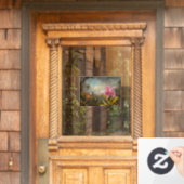 Orchid mit zwei Hummingbirds Heade Fensteraufkleber (Haustür)