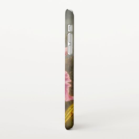 Orchid mit zwei Hummingbirds Heade iPhone Hülle (Linke Seite)