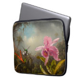 Orchid mit zwei Hummingbirds Heade Laptopschutzhülle (Vorderseite Links)