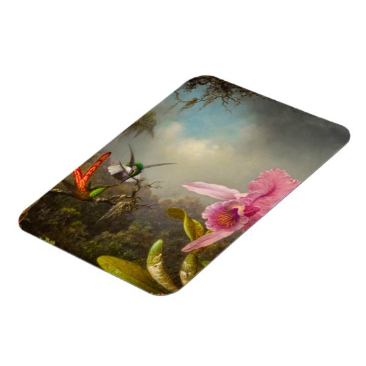 Orchid mit zwei Hummingbirds Heade Magnet (Linke Seite)