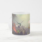 Orchid mit zwei Hummingbirds Heade Mattglastasse (Vorderseite Links)