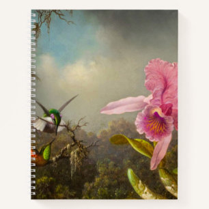 Orchid mit zwei Hummingbirds Heade Notizblock