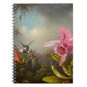 Orchid mit zwei Hummingbirds Heade Notizblock (Vorderseite)