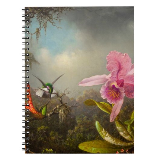 Orchid mit zwei Hummingbirds Heade Notizblock (Vorderseite)