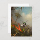 Orchid mit zwei Hummingbirds Heade RSVP Karte (Vorne/Hinten)
