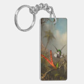 Orchid mit zwei Hummingbirds Heade Schlüsselanhänger (Vorderseite links)