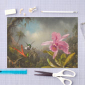 Orchid mit zwei Hummingbirds Heade Seidenpapier (Handwerk)