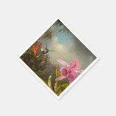 Orchid mit zwei Hummingbirds Heade Serviette (Ecke)