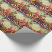 Orchid mit zwei Hummingvögeln, Kunstmalerei Geschenkpapier (Ecke)