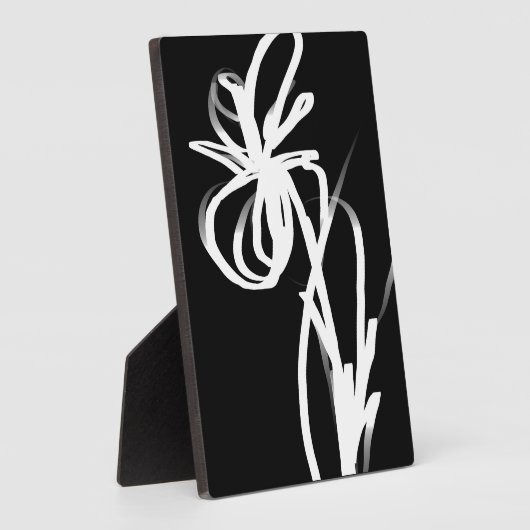 Orchid Noir: Abstrakt Schwarz & Weiß Fotoplatte (Seite)