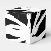 Orchid Noir: Abstrakt Schwarz & Weiß Geschenkschachtel (Vorderseite)