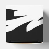 Orchid Noir: Abstrakt Schwarz & Weiß Geschenkschachtel (Oben)