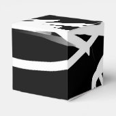 Orchid Noir: Abstrakt Schwarz & Weiß Geschenkschachtel (Rückseite)