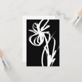 Orchid Noir: Abstrakt Schwarz & Weiß Karte