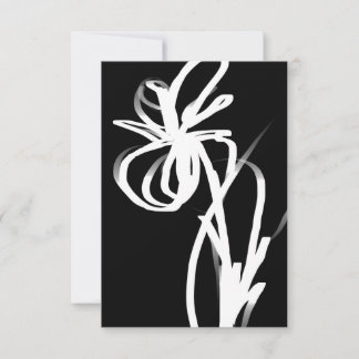 Orchid Noir: Abstrakt Schwarz & Weiß Karte