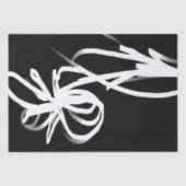 Orchid Noir: Abstrakt Schwarz & Weiß Seidenpapier (Vorderseite)