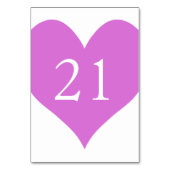 Orchid Numbered Heart Tischnummer (Rückseite)