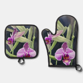 Orchid Oven Mitt and Pot Holder Set (Vorderseite)
