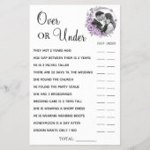 Orchid Over oder Under Brautparty Spielkarte Flyer (Vorne)