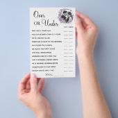 Orchid Over oder Under Brautparty Spielkarte Flyer (Handgriff)