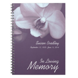 Orchid P Floral Fotografy Funerary Guest Book SN Notizblock