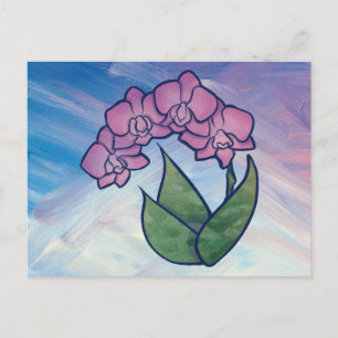 Orchid Painting Postkarte