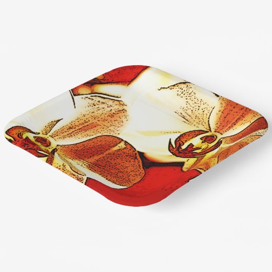 Orchid Pappteller (Gewinkelt)