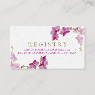 Orchid Paradise Wedding Registry Card Begleitkarte