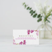 Orchid Paradise Wedding Registry Card Begleitkarte (Stehend Vorderseite)