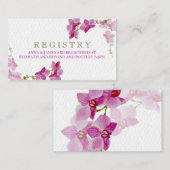 Orchid Paradise Wedding Registry Card Begleitkarte (Vorne/Hinten)
