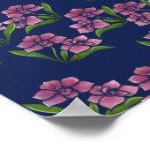 Orchid Pattern Garden von Orchideen Poster (Ecke)