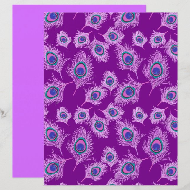 Orchid Peacock Feathers on Amethyst Lila (Vorne/Hinten)