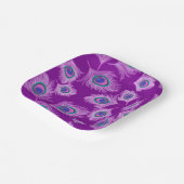 Orchid Peacock Feathers on Amethyst Lila Pappteller (Gewinkelt)