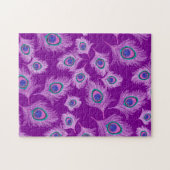 Orchid Peacock Feathers on Amethyst Lila Puzzle (Horizontal)