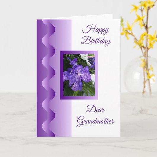 Orchid Personalisiert Großmutter Geburtstag Karte (Gelbe Blume)