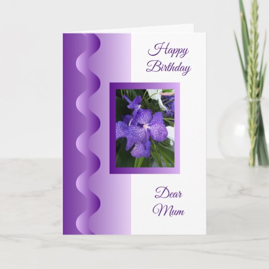 Orchid Personalisiert Mother Birthday Karte (Vorderseite)