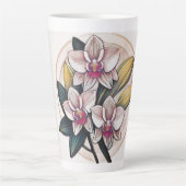 Orchid Pflanze Art Design Milchtasse (Vorderseite)