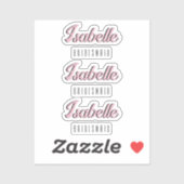 Orchid Pink 3D Funny Name Bridesmaid Aufkleber (Blatt)