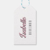 Orchid Pink 3D Funny Name Bridesmaid Geschenkanhänger (Vorderseite)