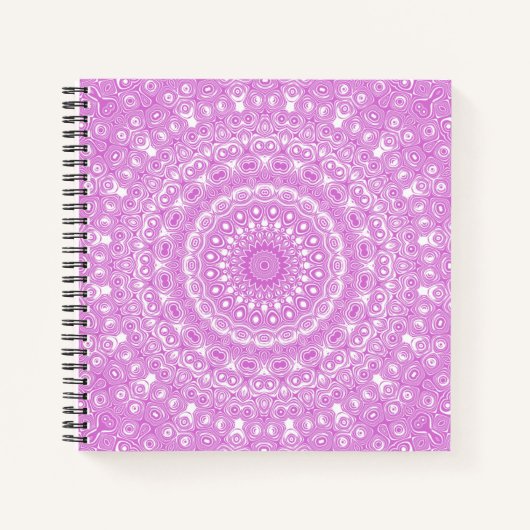 Orchid Pink Mandala Pattern Notizblock (Vorderseite)