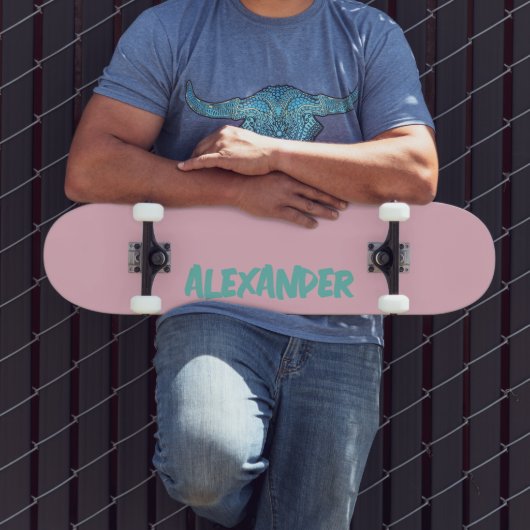 Orchid Pink Moderner Name | Klassische Trendy Skateboard (Außenbereich 3)