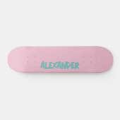 Orchid Pink Moderner Name | Klassische Trendy Skateboard (Horizontal)