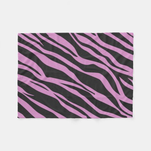 Orchid Pink Zebra Striping Fleecedecke (Vorderseite (Horizontal))