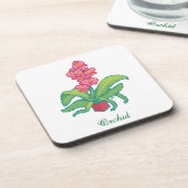 orchid pixelart, Pixel Art  Getränkeuntersetzer (Linke Seite)